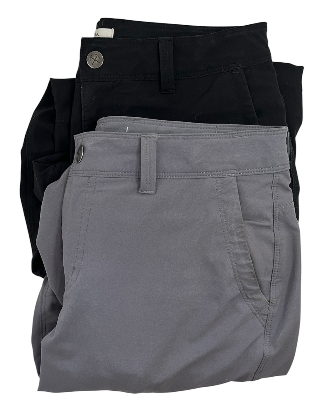 REI Co-op Lot of 2 Hiking Outdoor Pants Size 2 Black Grey Roll tab Cuffs